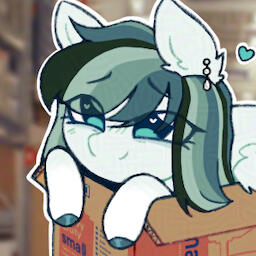 Icon of Herbel Tea, a pegasus pony with a pale aqua coat and striped green and turquoise mane